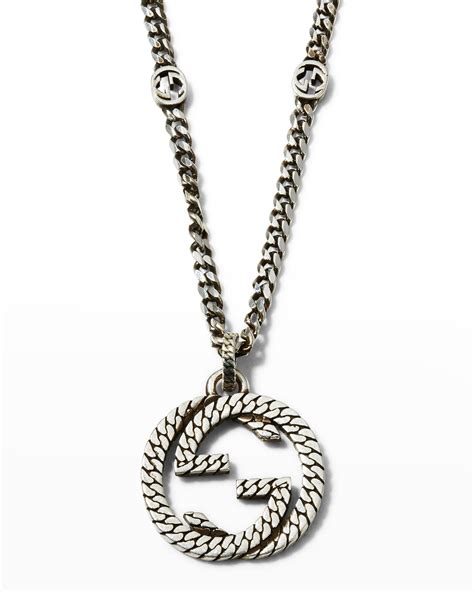 gucci italy silver necklace mens 625|Gucci men's necklace sale.